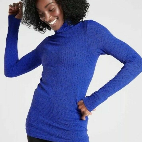 Athleta Flurry Peak Turtleneck size M Herringbone - Picture 1 of 6